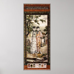 NANYANG BROTHERS TOBACCO Cigarettes Old Chinese Poster
