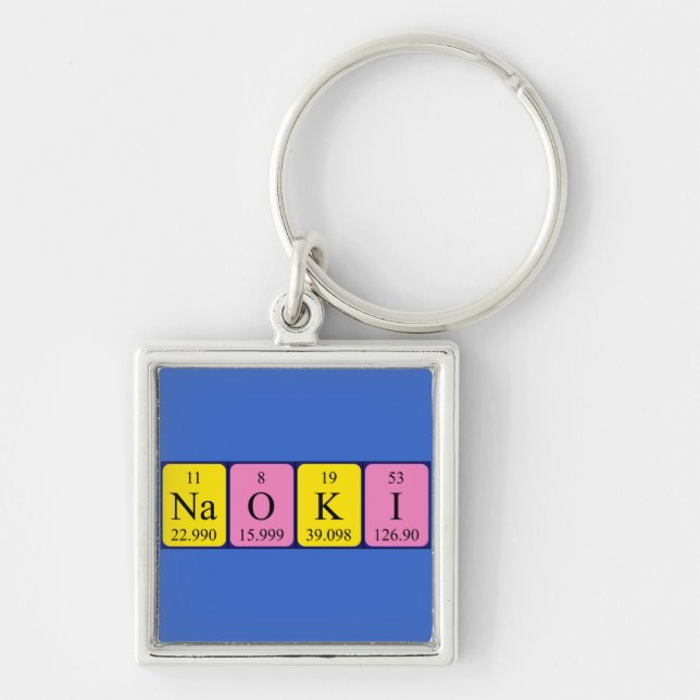 Naoki periodic table name keyring (Front)