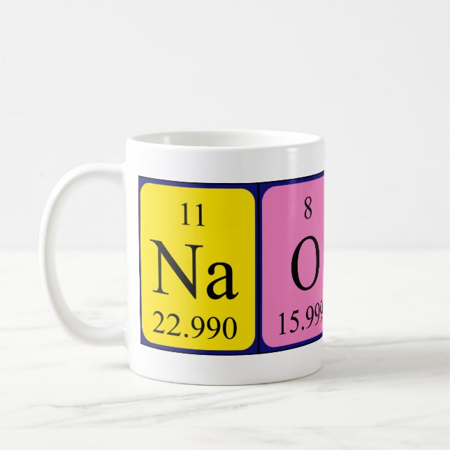 Naoki periodic table name mug (Left)
