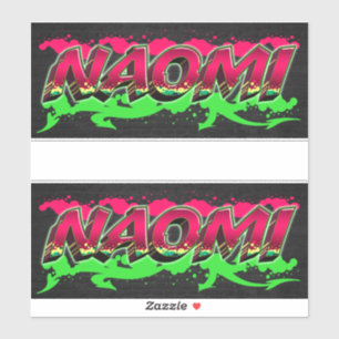 Naomi First Name Graffiti Sticker