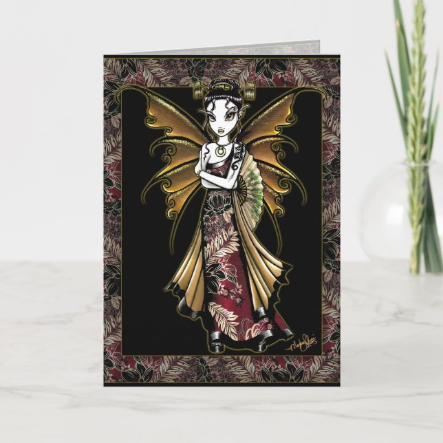 "Naomi" Oriental Fairy Art Dragon Tattoo Card (Front)