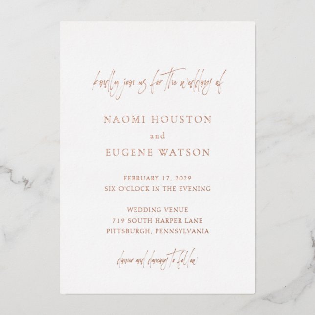 Naomi Typography Modern Wedding (Front)