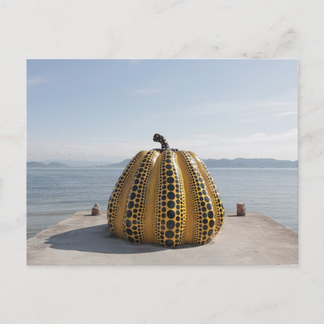 Naoshima Yayoi Kusama's yellow pumpkin Postcard (Front)