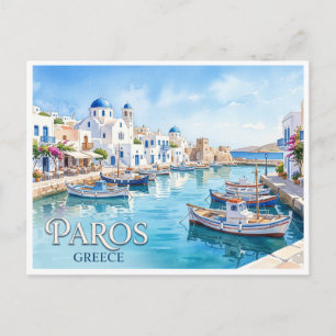 Naousa, Paros Greece Postcard
