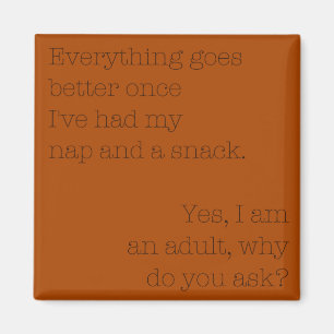 Nap and A Snack Magnet