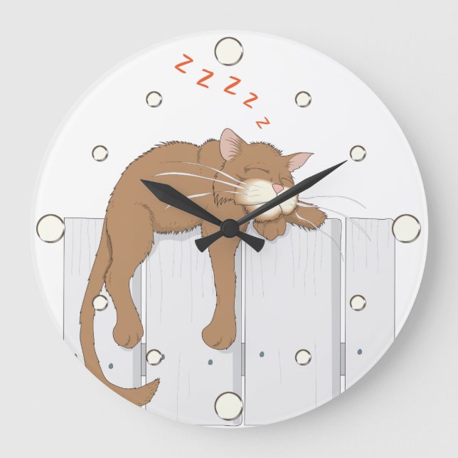 Nap Cat  Wall Clock (Front)