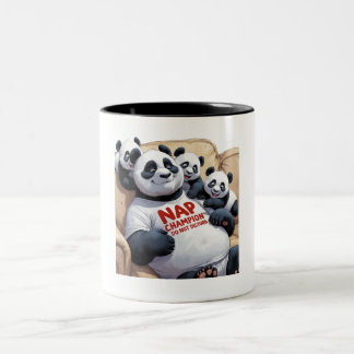 Nap Champion – Funny Panda Dad Sleep Two-Tone Coffee Mug