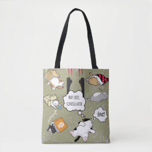 "Nap First, Scratch Later" Cute Sleeping Cats Tote Bag