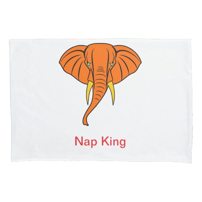 Nap King Elephant Pillow Cover (Front-Left)