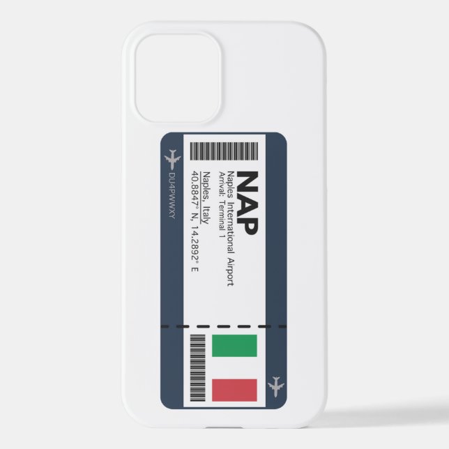 NAP Naples Boarding Pass - Naples Ticket iPhone Case (Back)