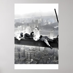 Nap on Girder Beam Skyscraper 30 Rockefeller Poster