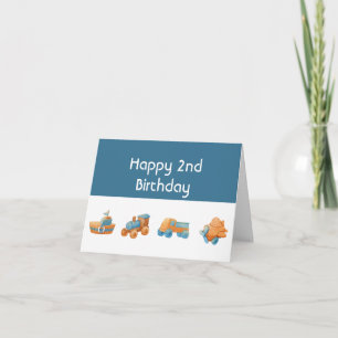 Nap Play Repeat Fun Toys Custom Year Birthday 2nd Card