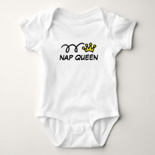 Nap queen bodysuit for new baby boy or girl