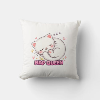 Nap Queen Cat Sticker | Cute Sleeping Cat Cushion