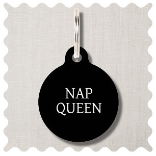 Nap Queen Custom Dog Round Pet Tag