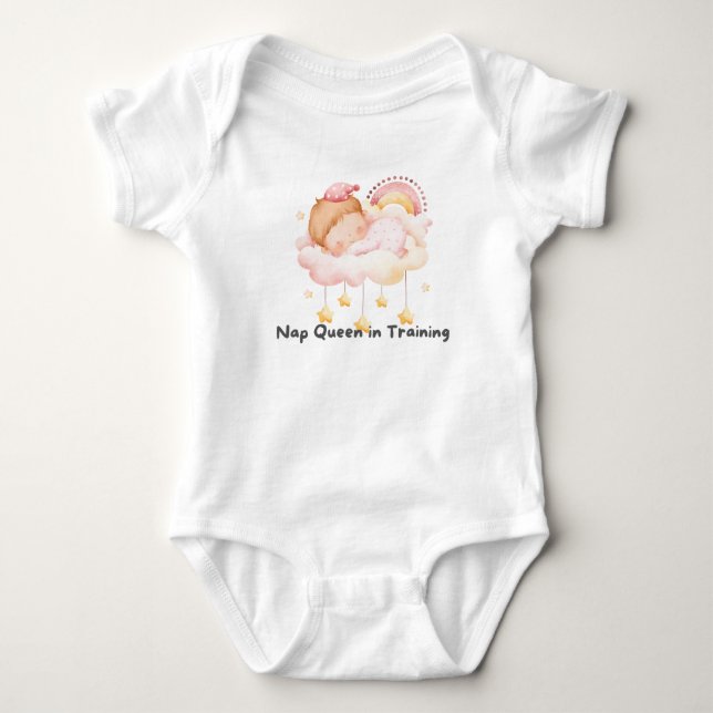 👶 "Nap Queen in Training"👑💤 Baby Bodysuit (Front)