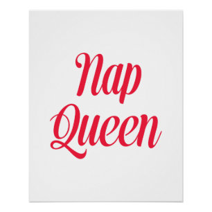 Nap Queen Pink Cherry Red Poster
