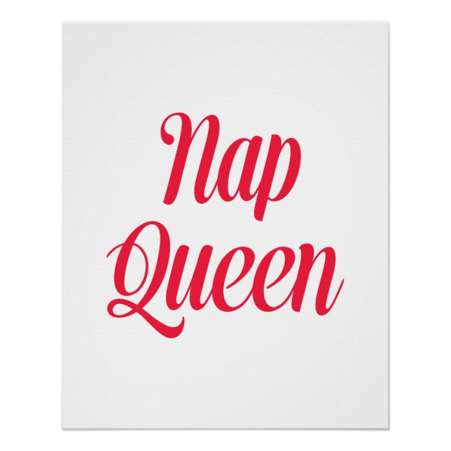 Nap Queen Pink Cherry Red Poster (Front)