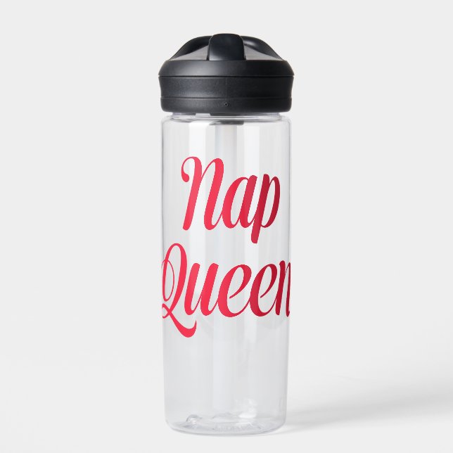 Nap Queen Pink Cherry Red Water Bottle (Front)