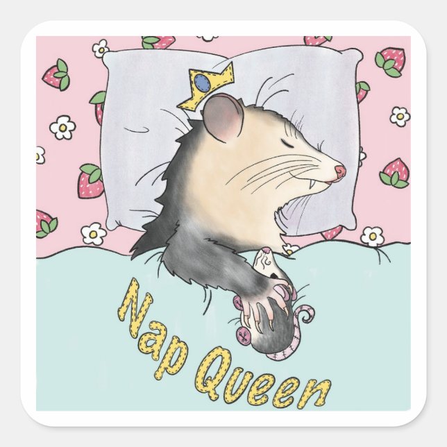 Nap Queen Square Sticker (Front)