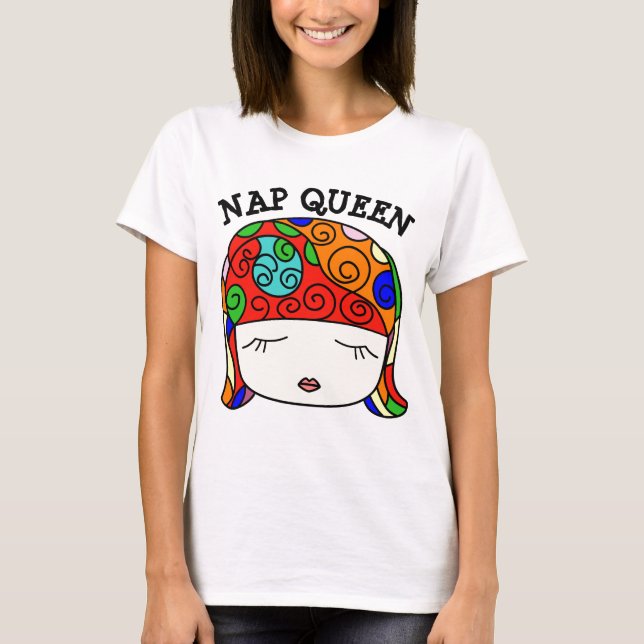 NAP QUEEN t-shirts, Funny Ladies tees (Front)