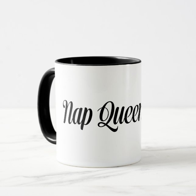 Nap Queen Typography Mug (Front Left)