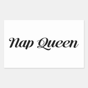 Nap Queen Typography Rectangular Sticker