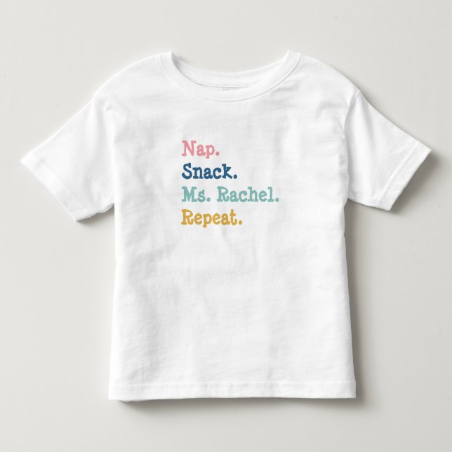 Nap Snack Ms. Rachel Repeat Shirt for Kids (Front)