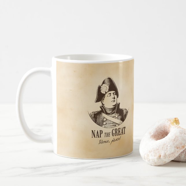 Nap the Great Napoleon Funny Coffee Mug (With Donut)