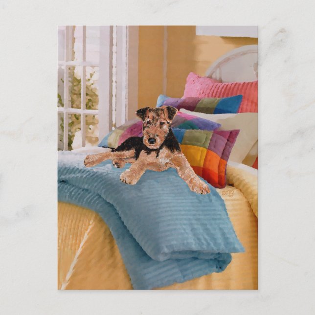 Nap Time for Puppy Postcard (Front)