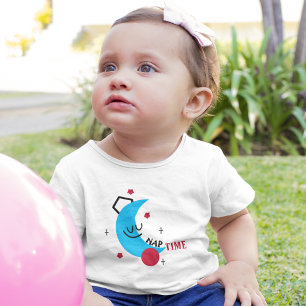 Nap Time Moon Cartoon Baby T-Shirt