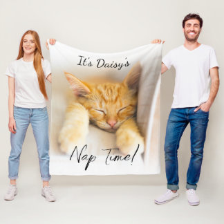 Nap Time Soft Cosy Personalised Pet Photo Fleece Blanket