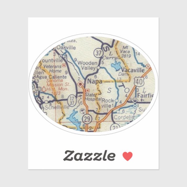 Napa California Vintage Map (Sheet)