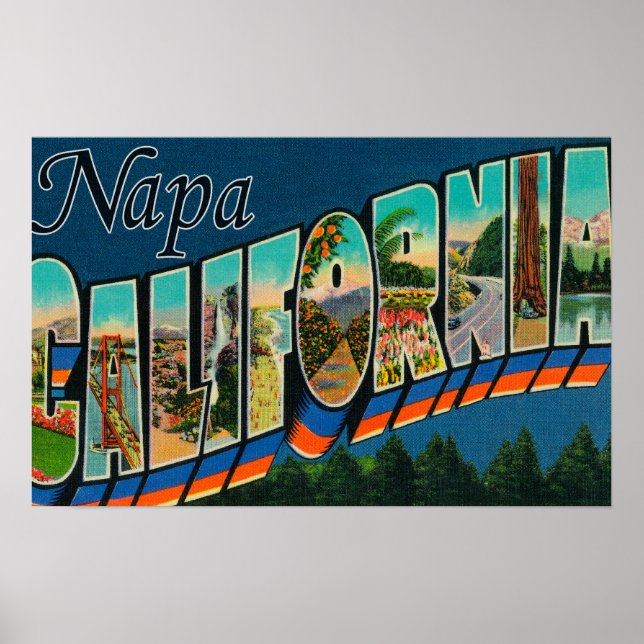 Napa, CaliforniaLarge Letter ScenesNapa, CA Poster (Front)
