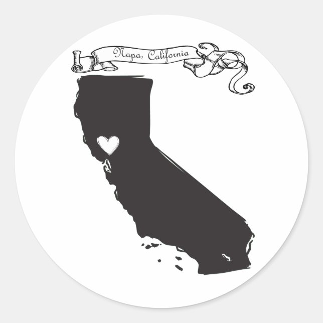 Napa Classic Round Sticker (Front)