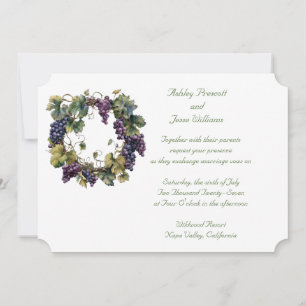 Napa Grapes Wedding Invitation