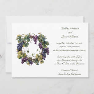 Napa Grapes Wedding Invitation