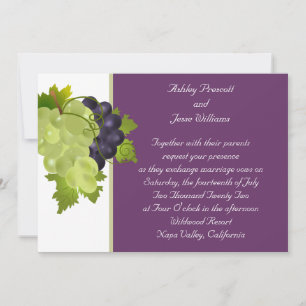Napa Grapes Wedding Invitation