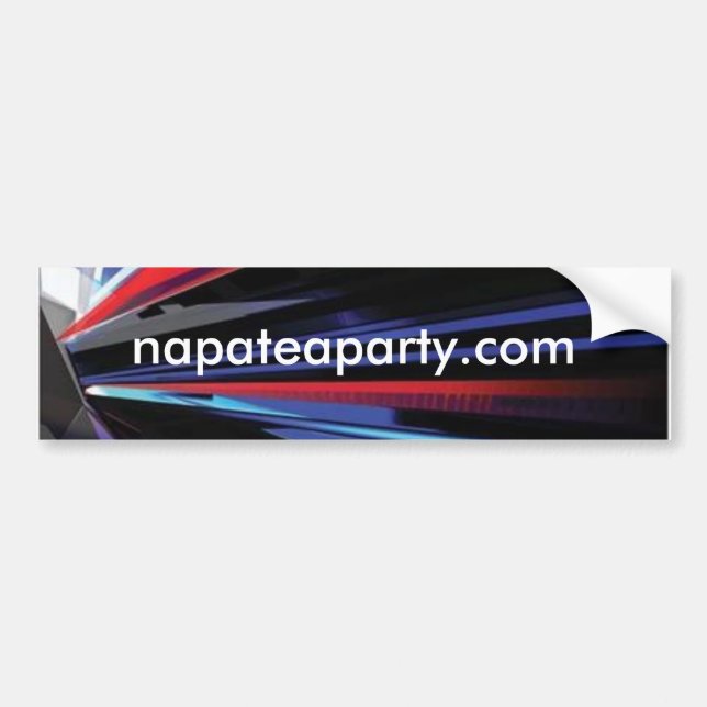 napa tea party image, napateaparty.com bumper sticker (Front)