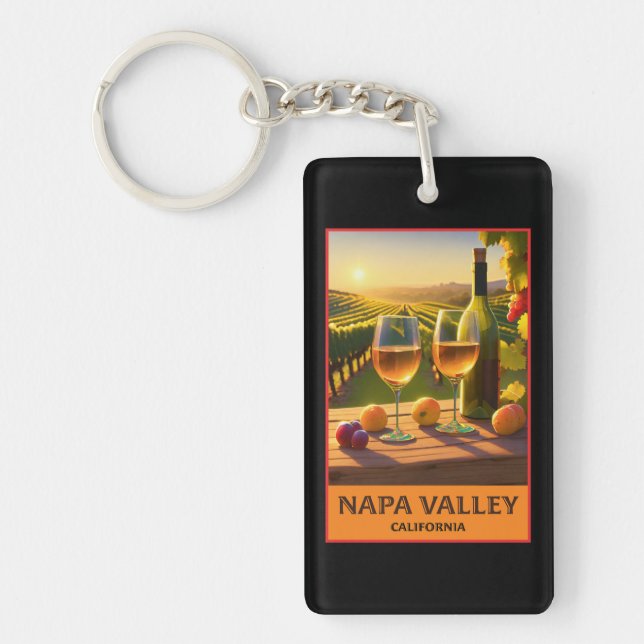 Napa Valley California Key Ring (Front)