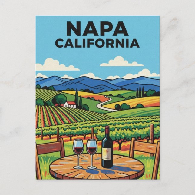 Napa Valley California Postcard (Front)