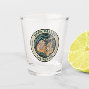 Napa Valley California Travel Art Badge Shot Glass