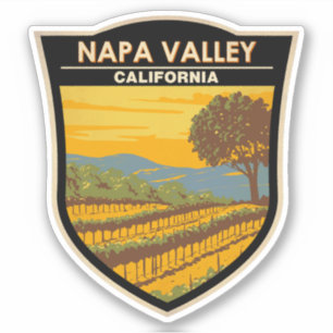 Napa Valley California Travel Art Vintage