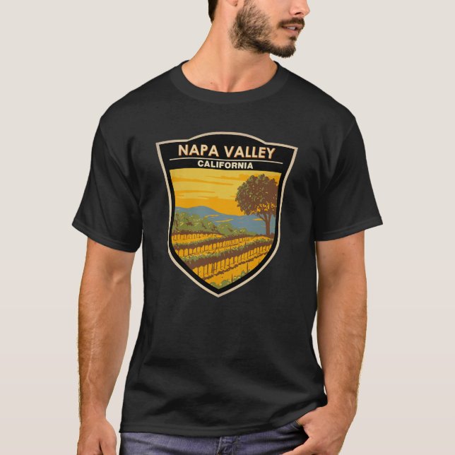 Napa Valley California Travel Art Vintage T-Shirt (Front)