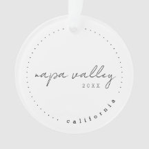 Napa Valley California Travel USA Simple Ornament