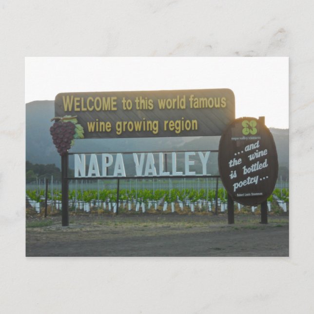 Napa Valley, California Wine Country Postcard (Front)