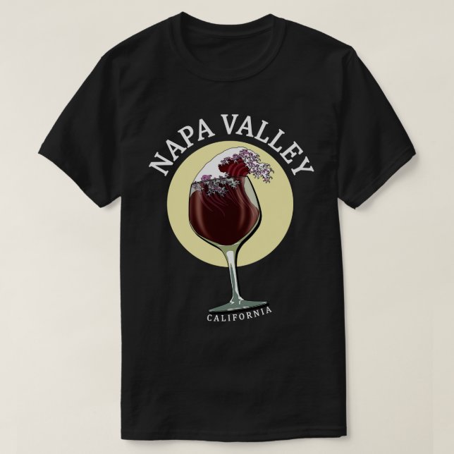 Napa Valley California Wine T-Shirt (Design Front)