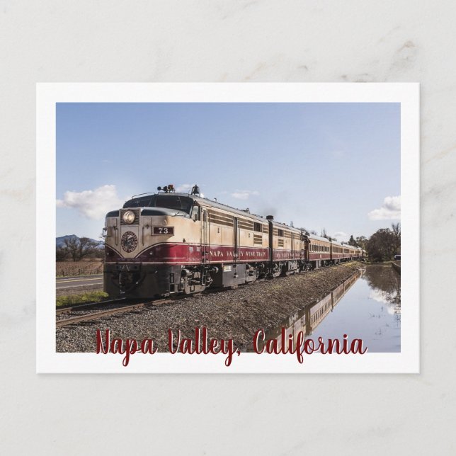 Napa Valley California Wine Train Postcard (Front)