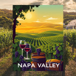 Napa Valley, California Wine Travel Vintage Postcard<br><div class="desc">Discover the rolling vineyards and sun-kissed landscapes of Napa Valley, California, with this vintage postcard. Famous for its world-class wineries and scenic beauty, Napa Valley is the perfect destination for wine lovers and adventurers alike. With a retro design that captures the region’s timeless charm, this postcard invites you to explore...</div>