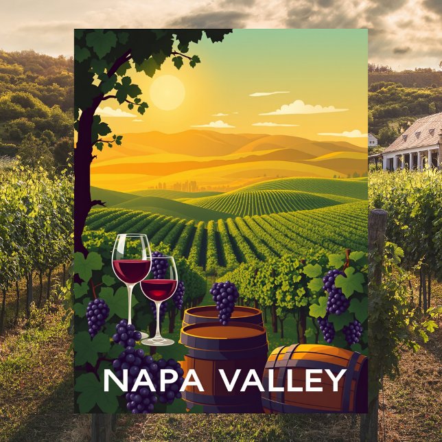 Napa Valley, California Wine Travel Vintage Postcard (Creator Uploaded)